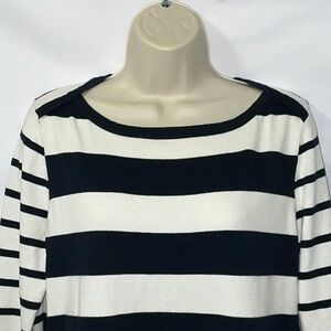 Tommy Hilfiger Navy Blue/White Striped Seater, Large